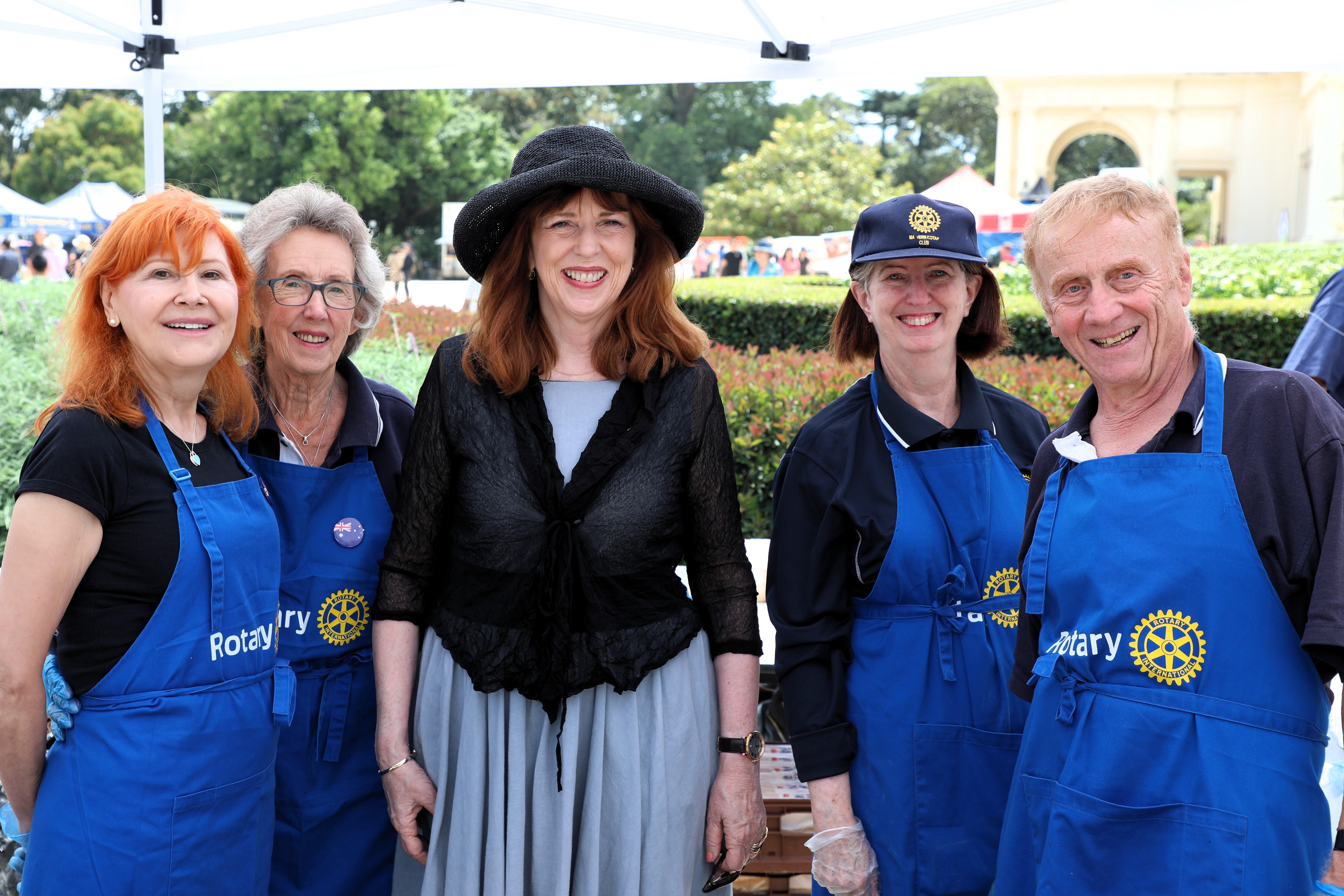 The Governor with Rotary Club members at a Government House Open Day