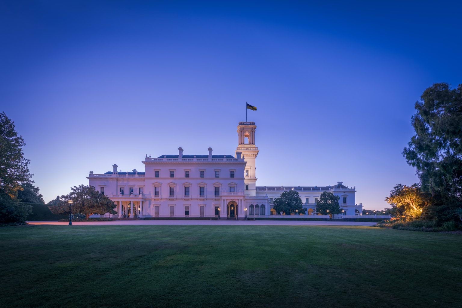 Government House Victoria at dusk