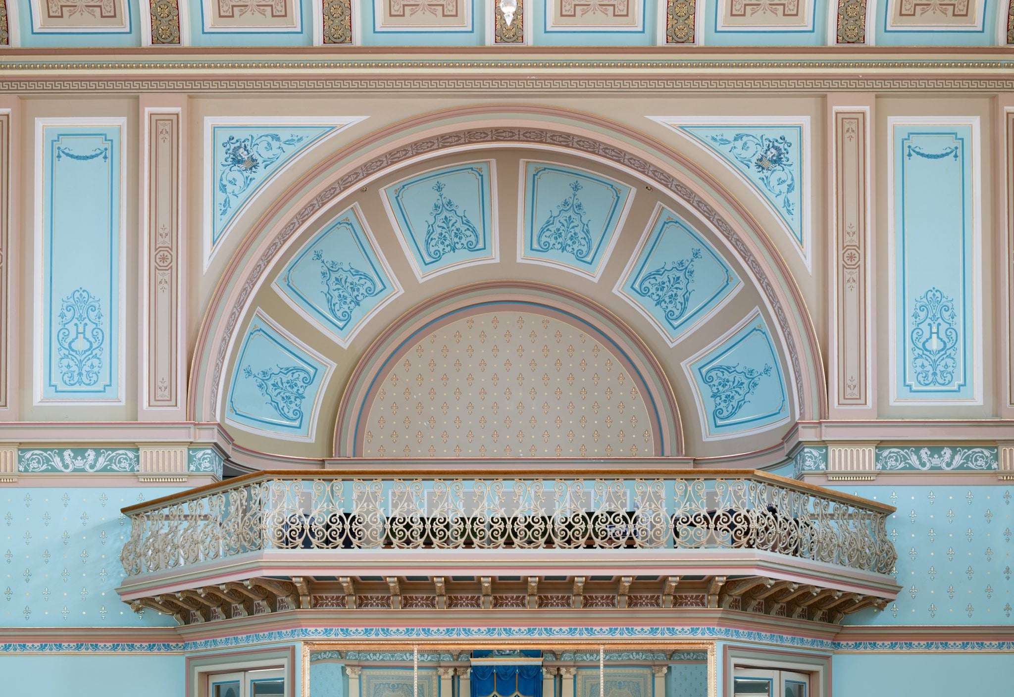 The Minstrels Gallery in the ballroom at Government House Victoria