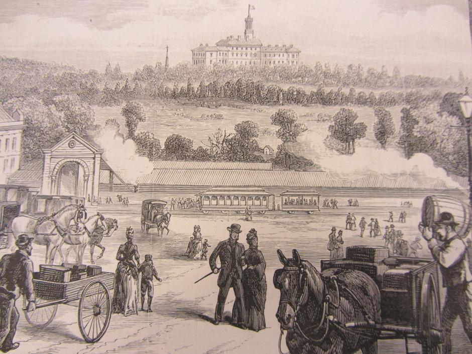 An 1889 sketch of Government House by Melton Prior